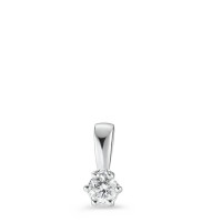 Pendentif Or blanc 750/18 K Diamant 0.10 ct Ø4 mm-588783