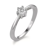 Solitär Ring 750/18 K Weissgold Diamant 0.25 ct, w-si-590194