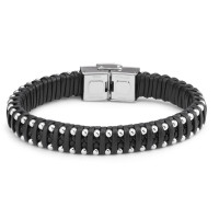 Bracelet Cuir, Acier inoxydable 21 cm-590476