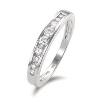 Fingerring 750/18 K Weissgold Diamant 0.35 ct, 9 Steine, w-si-590786