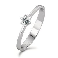 Solitär Ring 750/18 K Weissgold Diamant 0.15 ct, w-si-590795