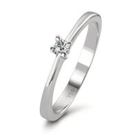 Solitär Ring 750/18 K Weissgold Diamant 0.05 ct, w-si-590796