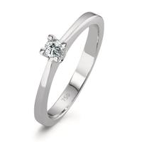 Solitär Ring 750/18 K Weissgold Diamant 0.10 ct, w-si-590797