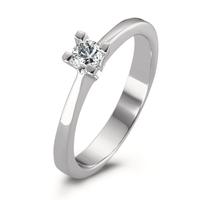 Solitär Ring 750/18 K Weissgold Diamant 0.15 ct, w-si-590798