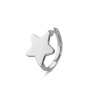 Ear cuff Or blanc 750/18 K étoile Ø7.5 mm-590932