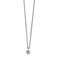 Collier Or blanc 750/18 K Diamant 0.06 ct 42 cm-591685