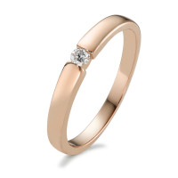 Solitär Ring 585/14 K Rotgold Diamant 0.06 ct, w-si-591939