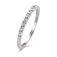 Memory Ring 585/14 K Weissgold Diamant 0.03 ct, 7 Steine, w-si-592302