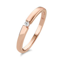 Solitär Ring 585/14 K Rotgold Diamant 0.03 ct, w-si-592312