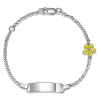 Bracelet avec gravure Argent Laqué Fleur 14-16 cm-592383