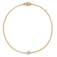Bracelet Or jaune 750/18 K Diamant 0.10 ct, w-si 16-18 cm-595007