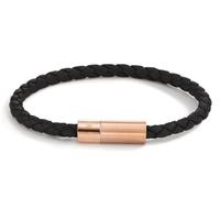 Bracelet Cuir, Acier inoxydable rosé PVD 19 cm-595333