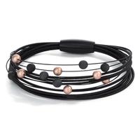 Bracelet Acier inoxydable, Aluminium noir PVD 17 cm-595934
