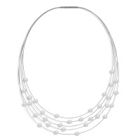 Collier Acier inoxydable perle de culture 42 cm-595948