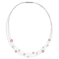 Collier Acier inoxydable, Aluminium perle de culture 45 cm-595954