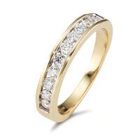 Fingerring 750/18 K Gelbgold Diamant 0.50 ct, 10 Steine, w-si-596093