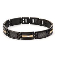 Bracelet Acier inoxydable, Carbone noir PVD 20-21.5 cm-596791