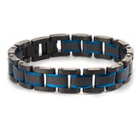 Bracelet Acier inoxydable noir PVD 20-21.5 cm-596793