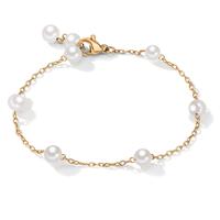 Bracelet Acier inoxydable jaune PVD perle de culture 17-18.5 cm-596956