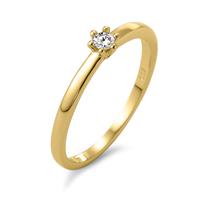 Solitär Ring 750/18 K Gelbgold Diamant weiss, 0.07 ct, Brillantschliff, w-si-597350