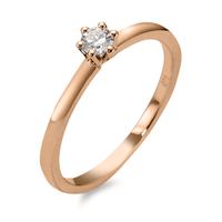Bague solitaire Or rouge 750/18 K Diamant 0.15 ct, w-si-597354