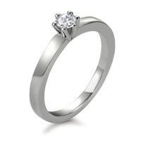 Solitär Ring 950 Platin Diamant weiss, 0.20 ct, Brillantschliff, w-si-597361
