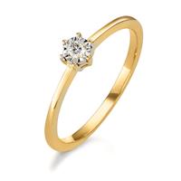 Fingerring 750/18 K Gelbgold Diamant 0.05 ct, w-si bicolor Ø4 mm-597576
