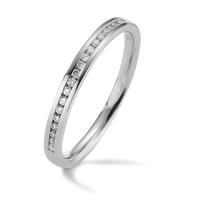 Memory Ring 750/18 K Weissgold Diamant 0.09 ct, 19 Steine, w-si-597592