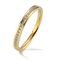 Memory Ring 750/18 K Gelbgold Diamant 0.09 ct, 19 Steine, w-si-597593
