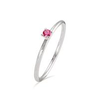 Bague solitaire Or blanc 750/18 K Rubis-597599