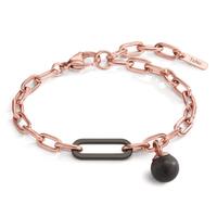 Bracelet Acier inoxydable, Carbone rosé PVD 16.5-19.5 cm-597859