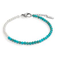 Bracelet Acier inoxydable Turquoise perle de culture 17.5-19.5 cm Ø3 mm-597882