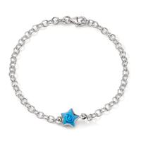 Bracelet Argent Rhodié étoile 17 cm-598200