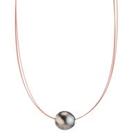 Collier Acier inoxydable PVD perle de Tahiti 42 cm-600259