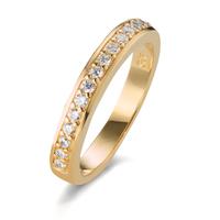 Memory Ring Silber Zirkonia 14 Steine gelb vergoldet-603724