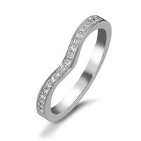 Memory Ring 750/18 K Weissgold Diamant 0.095 ct, 19 Steine, tw-vsi-604021