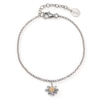 Armband Silber bicolor rhodiniert Edelweiss 18-22 cm verstellbar-604899