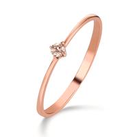 Solitär Ring 750/18 K Rotgold Diamant 0.05 ct, w-si-605625