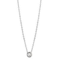 Collier 750/18 K Weissgold Diamant 0.05 ct, w-si 40-42 cm verstellbar-605634