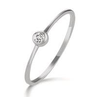 Solitär Ring 750/18 K Weissgold Diamant 0.05 ct, w-si-605637