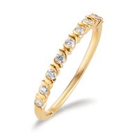Memory Ring 750/18 K Gelbgold Diamant 0.22 ct, 9 Steine, w-si-606097