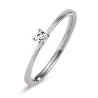 Solitär Ring 750/18 K Weissgold Diamant 0.10 ct, w-si-606126