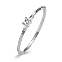 Solitär Ring 750/18 K Weissgold Diamant 0.04 ct, w-si-606127