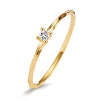 Solitär Ring 750/18 K Gelbgold Diamant 0.04 ct, w-si-606129