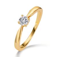 Solitär Ring 750/18 K Gelbgold Diamant 0.25 ct, w-si-606239