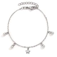 Armband Silber Zirkonia rhodiniert shining Pearls Stern 16-19 cm verstellbar-606820