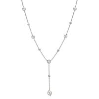 Y-Collier Silber Zirkonia rhodiniert shining Pearls 40-44 cm verstellbar-607095
