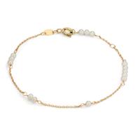 Bracelet Or jaune 375/9 K perle d'eau douce 16-18.5 cm-607126