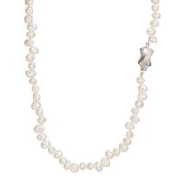 Collier Or blanc 750/18 K perle d'eau douce 46 cm-607432