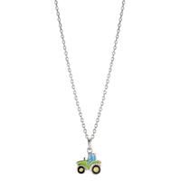 Halskette mit Anhänger Silber rhodiniert Traktor 38-40 cm verstellbar-607744